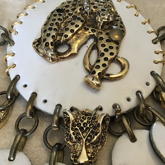 White and Gold Statement Belt main image 8